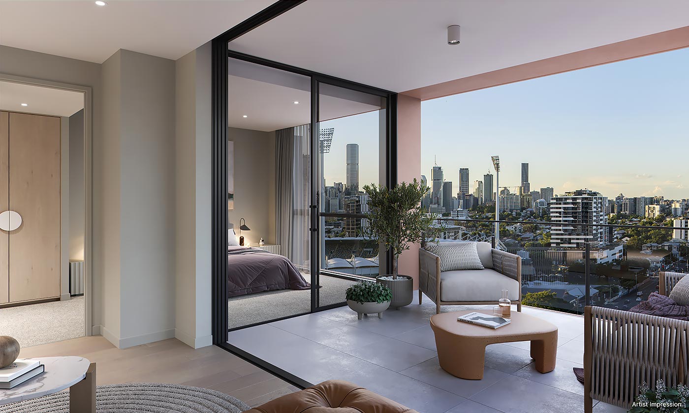 Image: Murcia Residences Gabba and city view artist impression