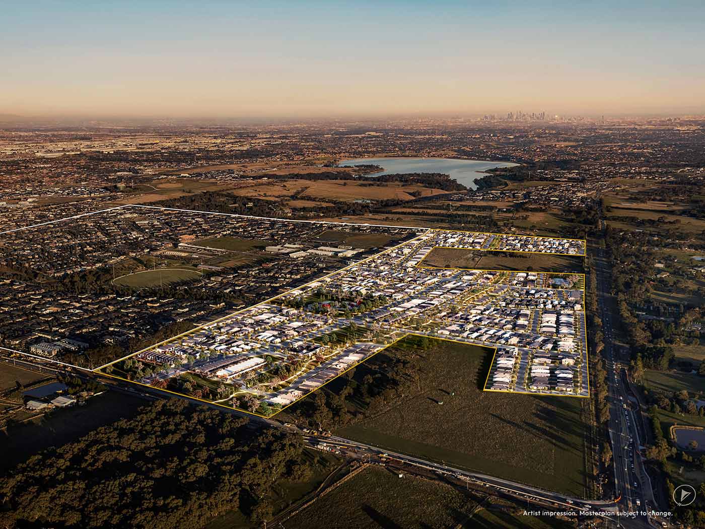 Image: Aston Craigieburn aerial marsterplan