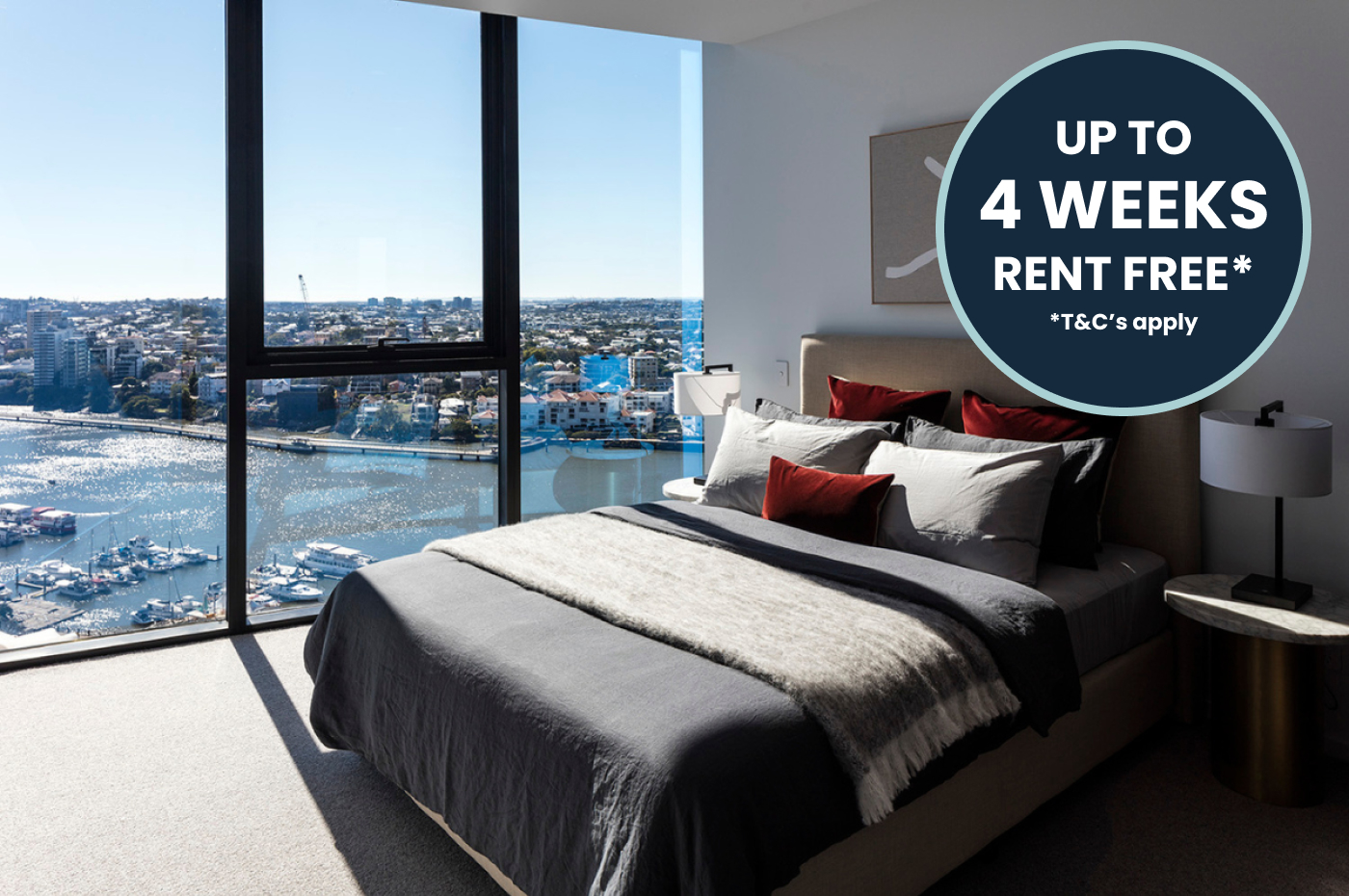 Image: Realm Kangaroo Point bedroom view