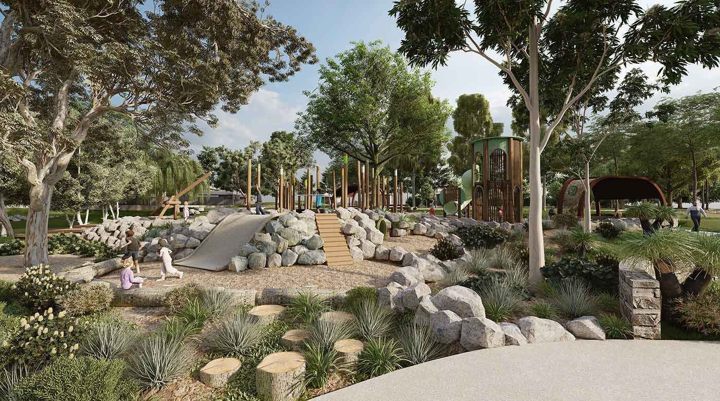 Image: Glen Iris Estate parkland artist impression