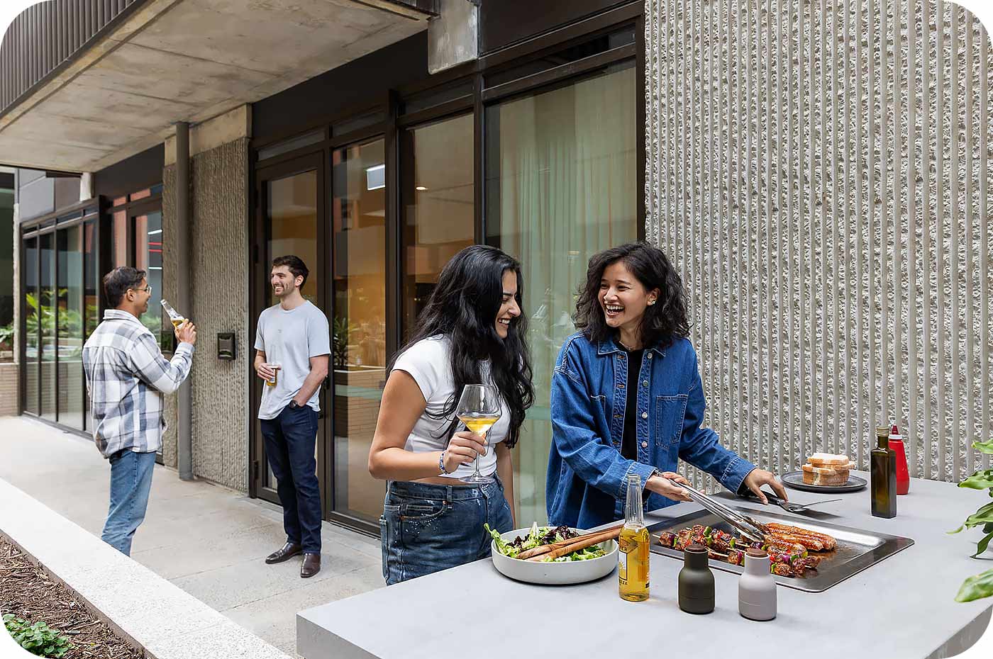 Image: Group Having A Barbeque